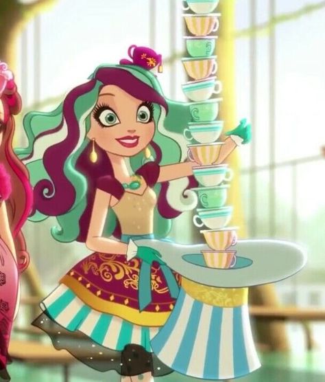 Madeline Hatter Aesthetic, Madeline Core, Hatter Aesthetic, Ever After High Madeline Hatter, Maddie Hatter, Ever After High Icons, Madeline Hatter, Everafter High, Apple White