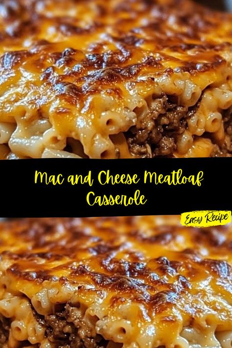 Cheese Meatloaf, Beef Macaroni, Cheese Stuffed Meatloaf, Meatloaf Casserole, Mac And Cheese Casserole, Condensed Tomato Soup, Pasta Soup, Cheese Casserole, Cheesy Recipes