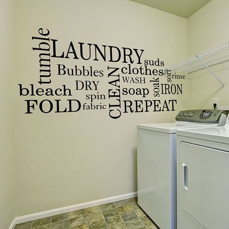 Laundry Room Quotes, Laundry Room Decor Diy, Wall Decals Laundry, Laundry Room Decal, Laundry Room Wall, Laundry Wall Art, Laundry Humor, Laundry Room Sign, Laundry Room Art