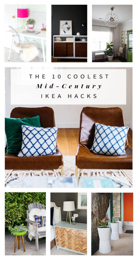 The 10 Coolest Mid-Century Ikea Hacks Modern Ikea Hacks, Ikea Hack Living Room, Boho Apartment, Diy Home Decor For Apartments, Best Ikea Hacks, Ikea Living Room, Ikea Hack Ideas, Ikea Furniture Hacks, Ikea Ideas