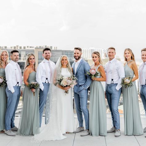 Light Blue Suits, Light Green Bridesmaid, Light Green Bridesmaid Dresses, Blue Groomsmen Suits, Sage Green Bridesmaid Dresses, Sage Green Bridesmaid, Blue Green Wedding, Gray Suits, Wedding Groomsmen Attire