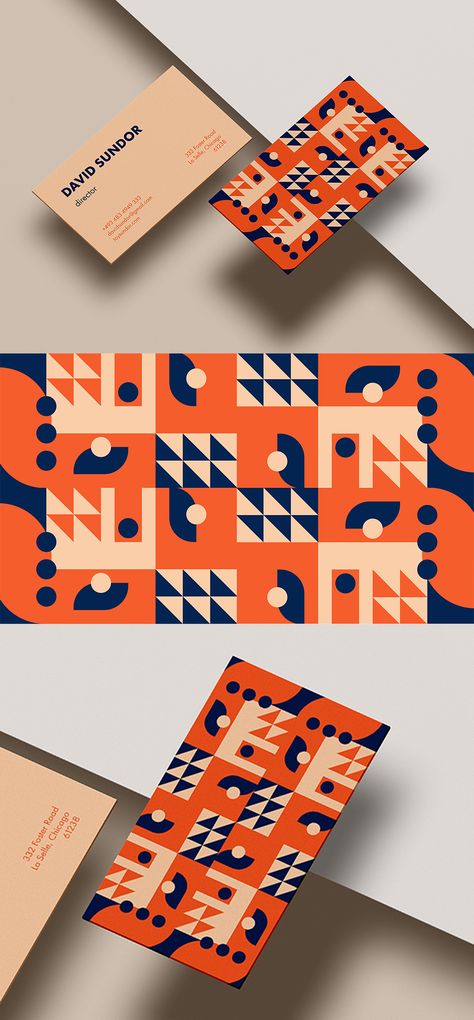 Textile Business Card, Pattern Visual Identity, Geometric Visual Identity, Pattern Brand Identity, Supergraphics Branding, Toy Store Logo, Brand Pattern Design Visual Identity, Geometric Branding, Pattern Branding