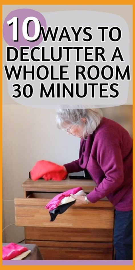 Declutter a Room In 30 Minutes or Less! Really! Declutter Help, Easy House Cleaning, Declutter Checklist, Decluttering Inspiration, Clutter Control, Declutter Challenge, Declutter Home, Decluttering Ideas, Homemade Cleaning Solutions