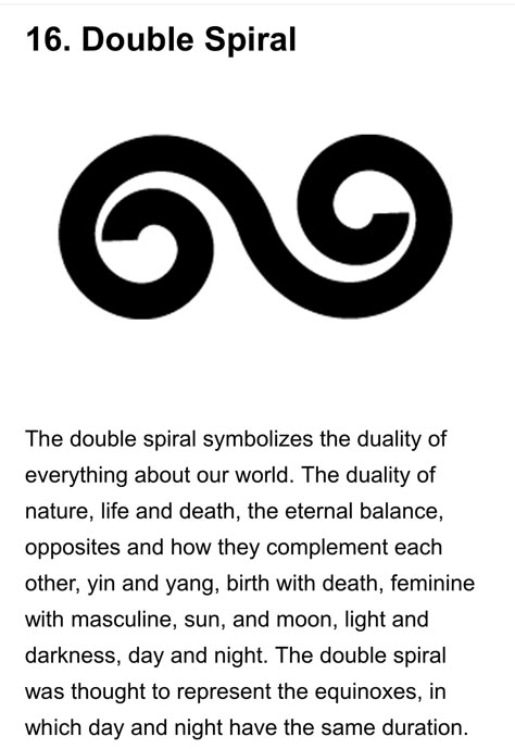 Double Spiral Meaning, Double Spiral Tattoo, Spiral Tattoo Meaning, Mind Body Soul Tattoo, Duality Tattoo Ideas, Freedom Symbols, Sigil Ideas, Spiral Tattoo, Spiritual Tattoos