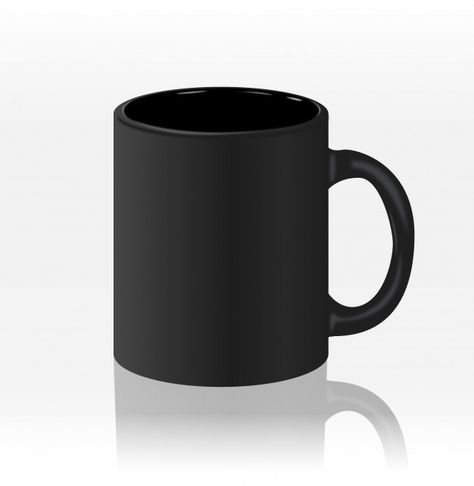 Template ceramic clean black mug with a matte effect Premium Vector Black Mug Designs, Mug Mockup Free, Technology Design Graphic, Luxury Paper Bag, Graphic Design Mockup, Paper Bag Design, Design Mockup Free, Fashion Design Template, Modern Small House Design