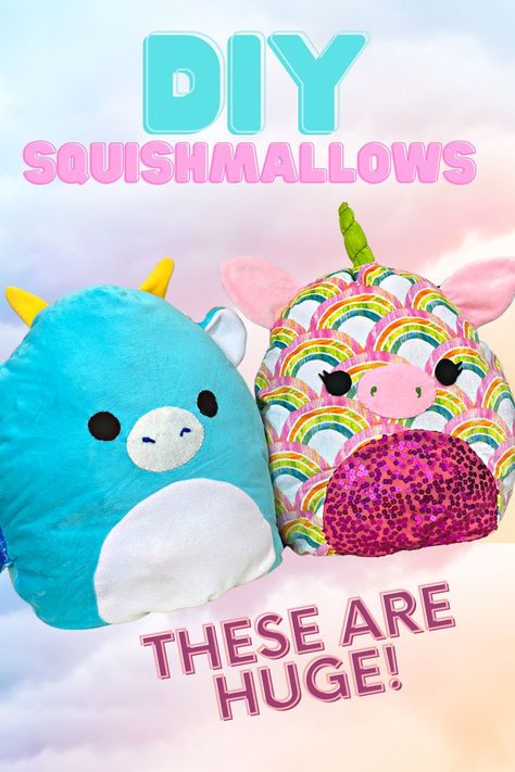 Huge Squishmallows, Diy Squishmallow, Custom Squishmallow, Dog And Owner Matching, Squishies Diy, Elf Slippers, Diy Teddy Bear, Dog And Owner, Felt Crafts Patterns