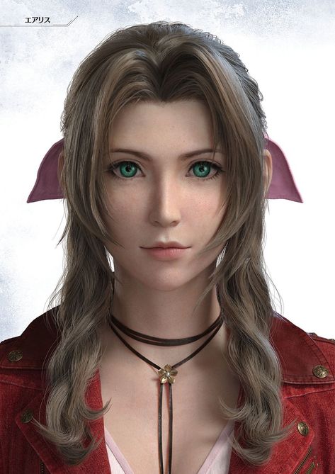 Aerith Cosplay, Ff7 Aerith, Female Cosplay Ideas, Cloud Aerith, Final Fantasy Aerith, Ff7 Remake, Face Anatomy, Forever My Girl, Final Fantasy Xii