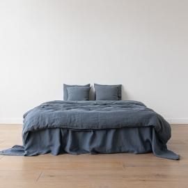 Blue Linen Bedding, Pure Linen Bedding, Blue Sheets, Linen Bed, Linen Fabrics, Elegance Style, Linen Sheets, Bed Linen Sets, Blue Bedding