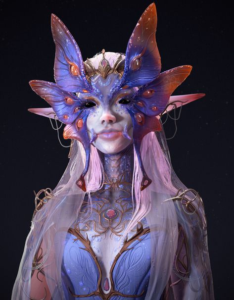 ArtStation - Queen of the Seelie Court The Seelie Court, Pelottava Halloween, Seelie Court, 3d Karakter, 다크 판타지, High Fantasy, Arte Fantasy, 판타지 아트, Creature Concept