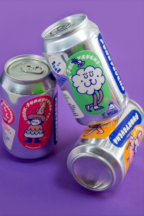 Soda Brand Design, Beer Design Packaging, Beverage Can Design, Cpg Branding, Can Drink Design, Drink Design Packaging, Can Design Packaging, Soda Packaging Design, Can Graphic Design