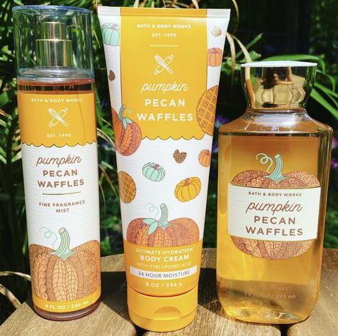 Fall Body Care, Pumpkin Pecan Waffles Candle, Bath And Body Works Set, Pumpkin Pecan Waffles, Pecan Waffles, Body Care Product, Bath N Body Works, Bath Body Works Candles, Bath And Body Work