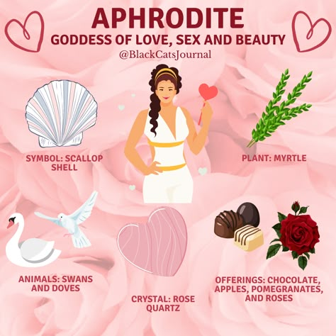 Aphrodite Symbol Mythology, Aphrodite Goddess Symbols, Aphrodite Goddess Of Love And Beauty, Aprodhite Goddess, Goddess Of Love Tattoo Aphrodite, Aphrodite Animals, How To Feel Like Aphrodite, Aphrodite Fan Art, Symbols Of Aphrodite