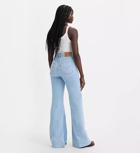 Ribcage Bell Women's Jeans - Light Wash | Levi's® CA High Rise Bell Bottom Jeans, Levis Jeans Ribcage, Bell Jeans, Light Wash Levis, 2024 Wishlist, Levis Ribcage, Thrift Inspo, Jeans Light, Levis Women