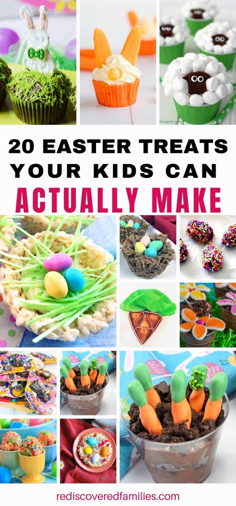 You’re going to love these easy Easter snacks your kids can actually make without much help! Chose from 20 cute DIY Easter treats that are fun and easy for families to put together. Handprints Art, Easter Kids Snacks, Easy Easter Snacks, Plastic Egg Crafts, Fun Easter Crafts For Kids, Family In The Kitchen, Diy Easter Treats, Easy Easter Crafts For Kids, Fun Easter Treats