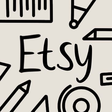 Etsy Logo Aesthetic, Etsy Logo Icon, White Tik Tok App Icon, Etsy App Icon, White App Icons Youtube, Neutral Tiktok Icon, Youtube Black And White Icon, Black And White Logos For Apps, Market Day Ideas