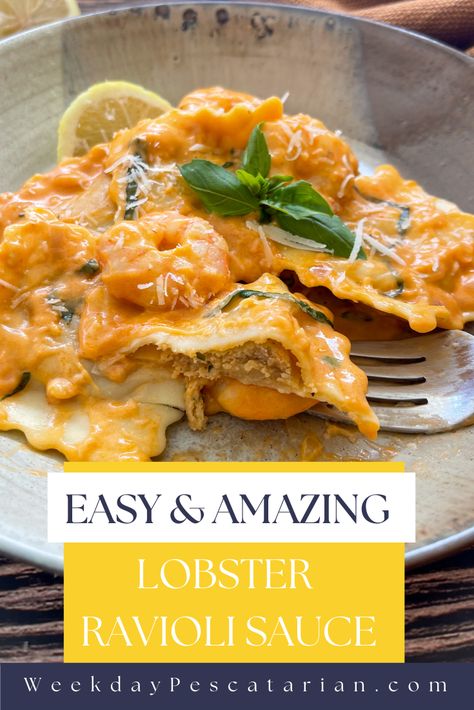 Crab And Lobster Ravioli, Shrimp And Lobster Ravioli, Easy Sauce For Lobster Ravioli, Lobster Ravioli With Shrimp, Lobster Ravioli Sauce Recipe Easy, Lobster Ravioli Sauce Easy, Crab Ravioli Sauce, Sauce For Lobster Ravioli Recipe, Lobster Ravioli Dinner Ideas