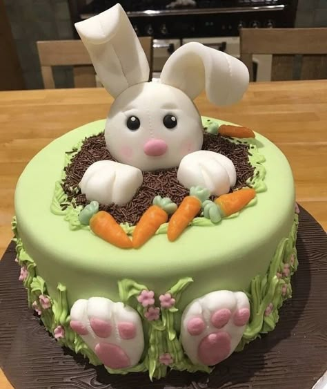 Easter Cakes Ideas, Easter Themed Cakes, Easter Cake Designs, Easter Cake Ideas, Easter Cake Decorating, Easter Party Food, Easter Bunny Cake, Easter Snacks, Easter Sweets