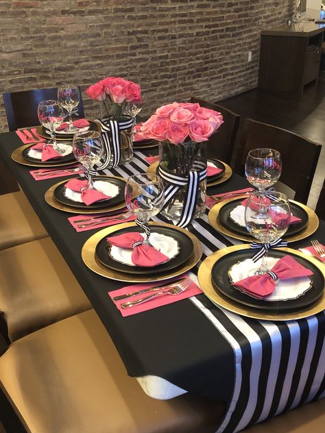 Ladies Night Decorations Party Ideas, Kate Spade Party Theme, Kate Spade Birthday Party, Kate Spade Inspired Party, Kate Spade Theme, Women Party Ideas, Diva Party, Kate Spade Party, Kate Spade Bridal Shower