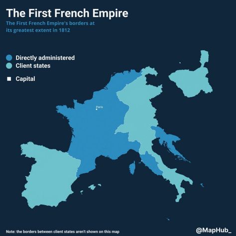 The First French Empire First French Empire, Economic Geography, State Capitals, French History, Napoleon Bonaparte, France Map, French Empire, Alternate History, Old Maps