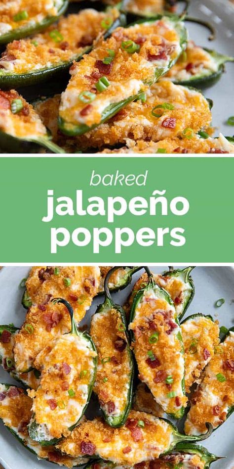 Baked Jalapeño Poppers, Jalapeño Poppers Recipe, Baked Jalapeno Poppers, Cream Cheese Jalapeno Poppers, Zucchini Enchiladas, Vegetable Rack, Jalapeno Popper Recipes, Veggies Recipes, Poppers Recipe