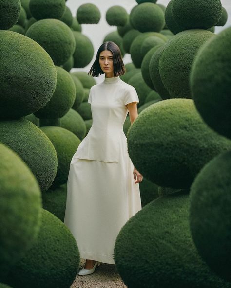 an AI ode to fashion 🌿 • #ai #midjourney #minimalism #colorfulminimalism #postphotography Fashion Designer Photography, Fashion Outdoor Photoshoot, Surreal Fashion Photography, Fashion Designer Portrait, Creative Fashion Photography Editorial, Fashion Photoshoot Inspiration, Brand Shoots, Playful Aesthetic, Minimalism Fashion