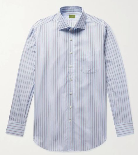 Sid Mashburn, Cut Shirt, Cotton Poplin Shirt, Perfect Foundation, Poplin Shirt, Vertical Stripes, Cut Shirts, Mr Porter, Cotton Poplin