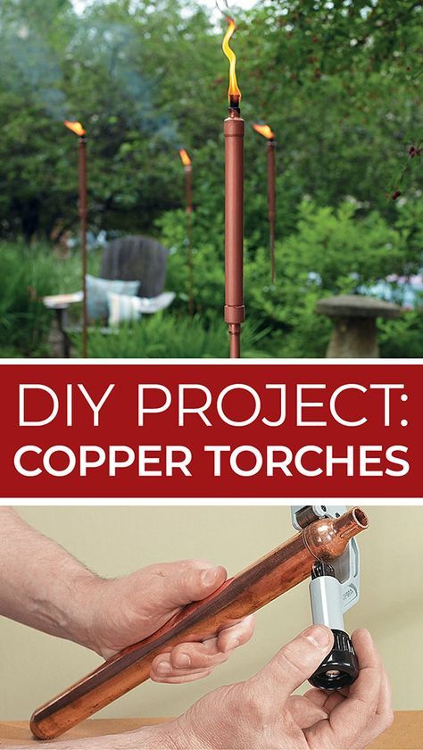 Torches Diy, Diy Garden Landscaping, Garden Torch, Outdoor Torches, Patio Projects, Tiki Torches, Outdoor Diy Projects, Backyard Diy, Backyard Diy Projects