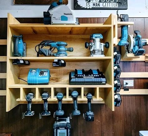 Tool Wall Storage, Garage Storage Inspiration, Diy Garage Storage Cabinets, Garage Organization Diy, Diy Garage Door, Woodworking Shop Layout, Tool Storage Diy, Pvc Pipes, Diy Garage Shelves