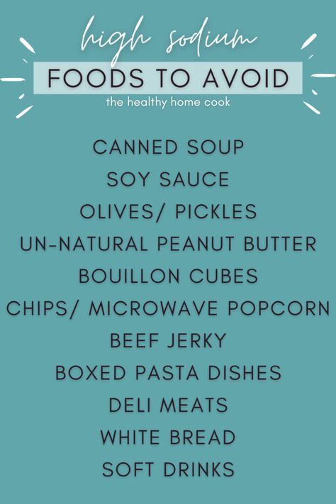 High Sodium Foods to Avoid - The Healthy Home Cook Cheap Healthy Food, High Sodium Foods, Sodium Foods, No Sodium Foods, Health Wealth And Happiness, Cardiac Diet, Heart Diet, Bread Soft, Head Pain