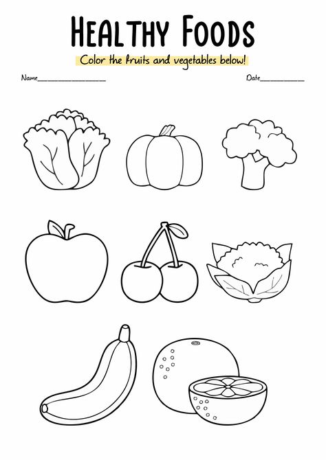 Healthy Eating For Preschoolers, Nutrition Worksheets For Preschool, Healthy Food Clipart For Kids, Healthy Food Worksheets For Preschool, Healthy Food Kids Activities, Healthy Foods Activities For Preschool, Food We Eat Worksheet For Grade 1, Nutrition Worksheets For Kids, Healthy Food Pictures For Kids