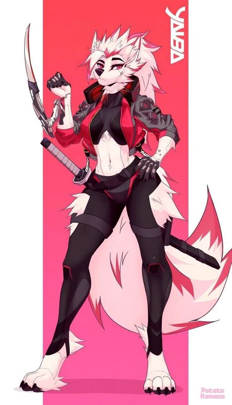 Wolf Lady, Female Werewolves, Cyberpunk World, Animes Emo, Wolf Character, Cyberpunk Girl, Monster Girls, 영감을 주는 캐릭터, Dnd Characters