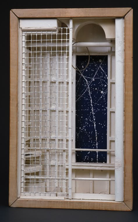 Joseph Cornell's 'Observatory: Corona Borealis Casement' (1950) Joseph Cornell Boxes, Cornell Box, Hayden Planetarium, Box Assemblage, Joseph Cornell, Box Construction, Art Boxes, Art Assemblage, Find Objects