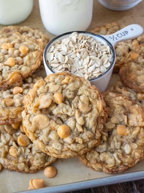 Old Fashioned Oatmeal Butterscotch Cookies | Butter Your Biscuit Oatmeal Scotchies Bars Recipe, Oatmeal Cookies Butterscotch Chips, Oatmeal Peanut Butter Chip Cookies, Oatmeal Butterscotch Chocolate Chip Cookies, 1 Stick Butter Cookies, Oatmeal Scotcheroos, Butterscotch Walnut Cookies, Butterscotch Cookies Oatmeal, Oatmeal Nut Cookies