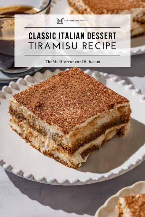 Easy traditional Italian Tiramisu Recipe is made with store bought ladyfingers, mascarpone, and coffee. You'll love this no-bake, make-ahead dessert! Easy Tiramisu Recipe No Ladyfingers, Rainy Day Desserts, Tarimisu Recipe, Homemade Tiramisu Recipe, Traditional Tiramisu Recipe, Authentic Italian Tiramisu Recipe, Italian Tiramisu Recipe, Classic Tiramisu Recipe, Best Tiramisu Recipe