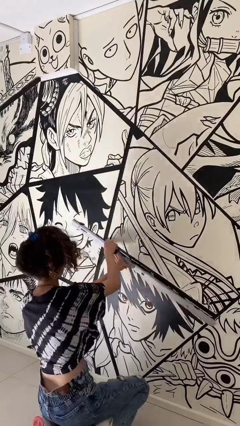 Anime Crafts Diy, Arte Doodle, Otaku Room, Anime Canvas Art, Anime Room, Anime Crafts, Anime Canvas, Dessin Adorable, Mad Max