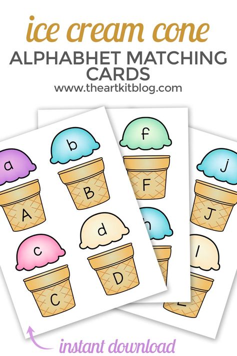 Summer Preschool, Alphabet Matching, Alphabet Activities Preschool, Letter Activities, Matching Cards, Alphabet Activities, Preschool Learning Activities, Homeschool Preschool, Uppercase And Lowercase