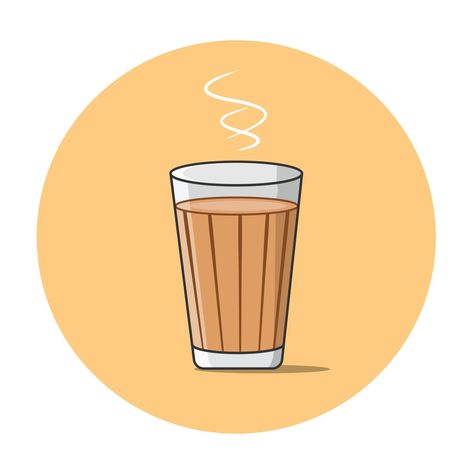 Illustration of Indian popular hot drink chai . Chai Cartoon, Chai Illustration Indian, Chai Drawings, Chai Doodle, Chai Stickers, Chai Illustration, Chai Logo, Tea Clipart, Tea Png