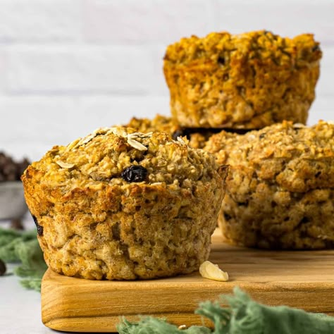 Apple Banana Oat Muffins (Vegan, Oil-Free) Wfpb Muffins, Apple Banana Muffins, Wfpb Breakfast, Vegan Muffin, Banana Oat Muffins, Whole Food Plant Based Recipes, Muffins Vegan, High Protein Desserts, Vegan Muffins