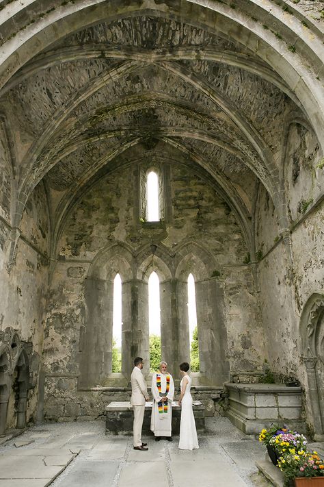 Gregans Castle Hotel Wedding - J&Z | Yvonne Vaughan Photography Elopement In Ireland, Irish Wedding Aesthetic, Corcomroe Abbey, Atypical Wedding, Castle Wedding Ireland, Beautiful Chapels, Destination Wedding Ireland, Ireland Honeymoon, Ireland Wedding Venues