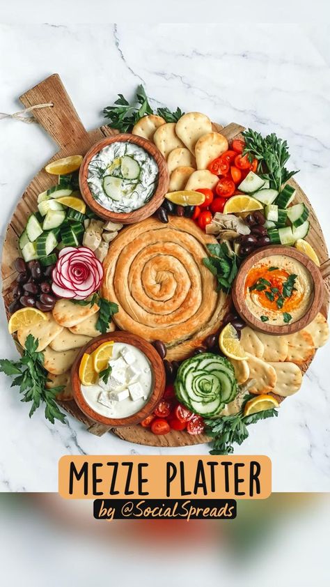 Mezze platter / Greek Platter / Mediterranean Platter | Party food platters, Healthy recipes, Charcuterie inspiration Cheese Veggie Board, Greek Platter, Mediterranean Platter, Charcuterie Food, Mezze Platter, Greek Appetizers, Party Food Buffet, Charcuterie Inspiration, Charcuterie Platter