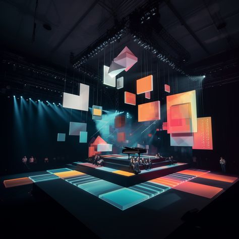 digital screens, immersive stage Grill Branding, Music Stage, Stage Lighting Design, Concert Stage Design, Light Art Installation, Museum Exhibition Design, Future Music, Stage Set Design, Church Stage Design