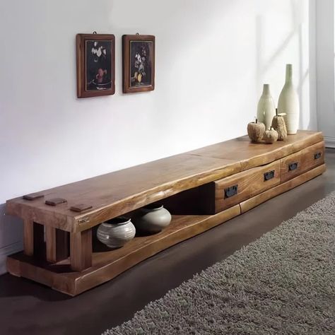 Long Tv Cabinet, Wood Antique Furniture, Modern Simple Living Room, Rustic Tv Stand, Tv Stand Furniture, Living Room Tv Cabinet, Wood Tv Cabinet, Solid Wood Tv Stand, Simple Living Room