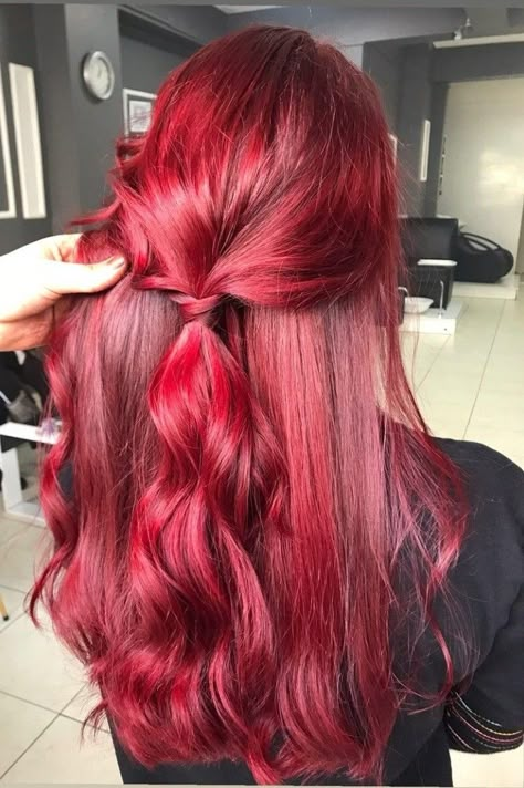 Ariel Inspired Hair, Red Straight Hair, Red Hair Color Shades, Red Balayage Hair, Red Hair With Highlights, Design Writing, Red Hair Inspo, Cherry Hair, Dyed Red Hair