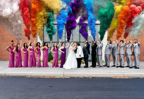 Poly Wedding Ideas, Lesbian Wedding Ideas Decor, Rainbow Wedding Centerpieces, Pride Wedding Ideas, Rainbow Wedding Decor, Lgbt Wedding Attire, Lgbtq Wedding Two Brides, Lgbt Wedding Ideas, Lgbtq Wedding Ideas