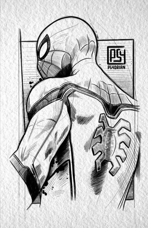 Spiderman Sketches, Marvel Art Drawings, Avengers Drawings, Comic Art Sketch, Drawing Superheroes, Image Spiderman, Spiderman Drawing, Spiderman Art Sketch, Marvel Drawings