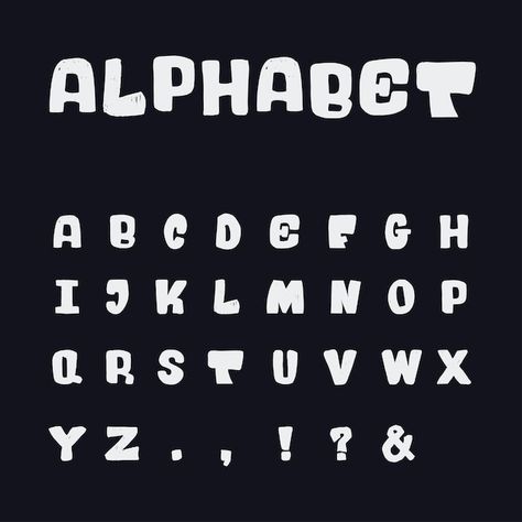 Funny Fonts Alphabet, Playful Fonts Alphabet, Fun Font Alphabet, Capital Letters Font, English Font Design, Funny Fonts, Capital Letter Fonts, Abc Fonts, Funky Lettering