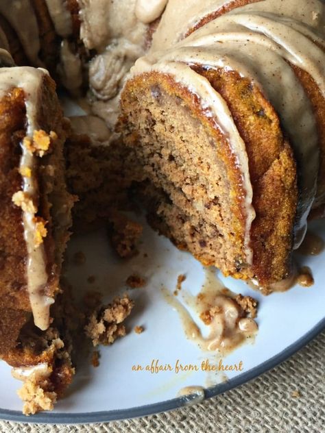 Pumpkin Spiced Coffee Cake with Brown Butter Glaze Spiced Coffee Cake, Pumpkin Spiced Coffee, Pumpkin Spice Coffee Cake, Spice Coffee Cake, Brown Butter Glaze, Butter Glaze, Pumpkin Coffee Cakes, Brown Sugar Glaze, Spice Coffee