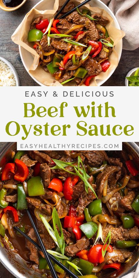 Healthy Stir Fry Recipe, Oyster Sauce Recipes, Beef Stir Fry Sauce, Recipes With Oyster Sauce, Beef With Oyster Sauce, Chinese Beef Recipes, Beef Stir Fry Recipe, Stir Fry Recipes Healthy, Chinese Beef