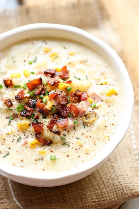 Potato Ham Chowder, Ham Chowder Recipe, Ham Chowder, Holiday Ham Recipes, Creamy Soup Recipes, Ham And Potato Soup, Ham Potato, Leftover Ham Recipes, Soups And Chowders