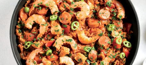 Cajun Shrimp and Sausage with Veggies : Recipes With Andouille Sausage, Andouille Sausage Recipes, Sara Moulton, Summer Slow Cooker Recipes, Spicy Prawns, Jambalaya Recipe, Chicken And Shrimp Recipes, Chicken And Shrimp, Andouille Sausage